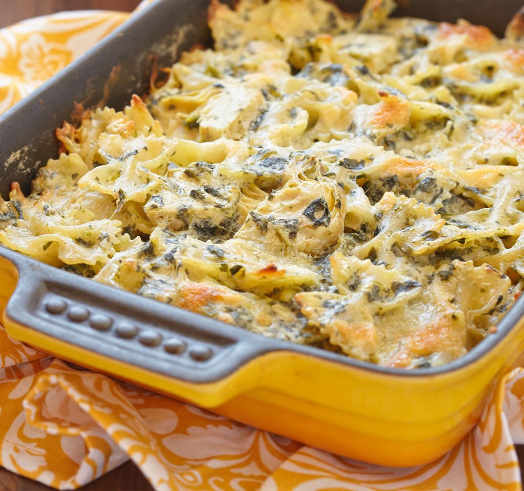 Pasta Bake with Spinach, Artichokes and Tomatoes Meijer Specialty
